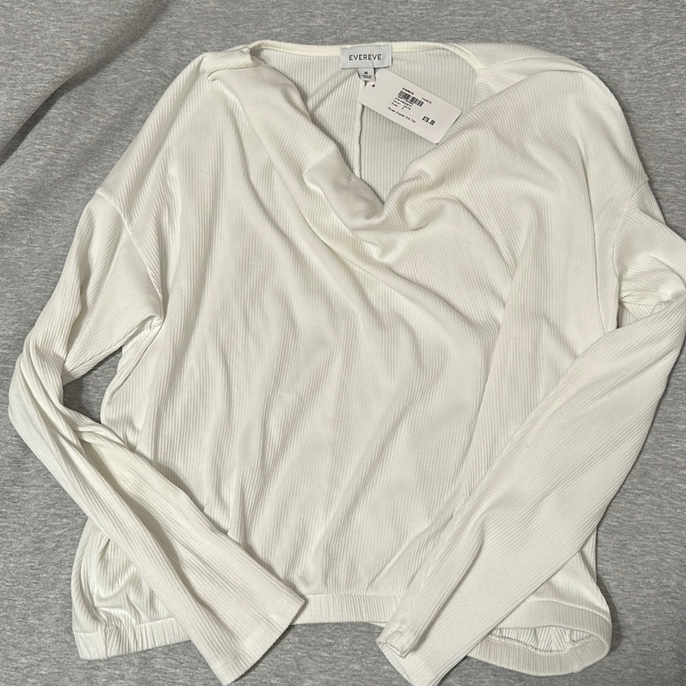 Evereve white top, never worn/new with tags